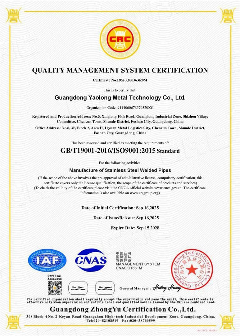 ISO-9001 certificate